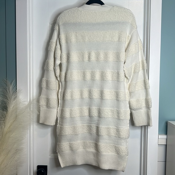 Daily Practice by Anthropologie Cream Striped Cardigan Sweater. Size Medium. - Picture 5 of 15